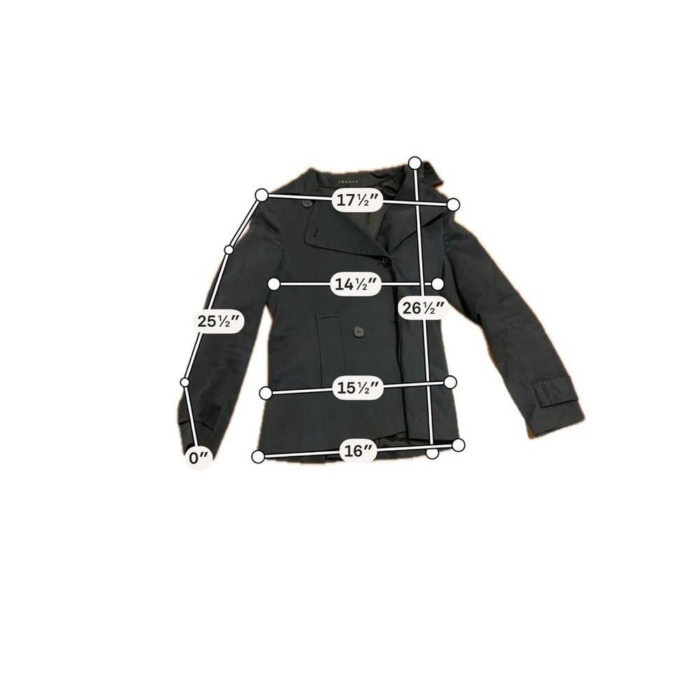 Theory Black Structured Button Front Jacket Minim… - image 4